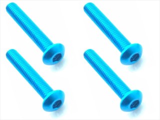 70-75ジュラルミンヘックスボタンビス 3×18(タミヤブルー) 4本入 [NAR-318TB]