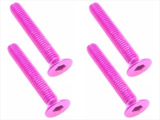 70-75ジュラルミンヘックス皿ビス 3×20(ピンク) 4本入 [SAR-320PK]