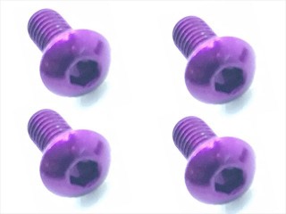70-75ジュラルミンヘックスボタンビス 3×6(パープル) 4本入 [NAR-306P]