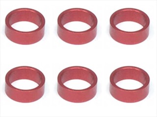 1/12レーシング用リア車幅調整カラー 3.0t(6個入) レッド [SGE-4830R]