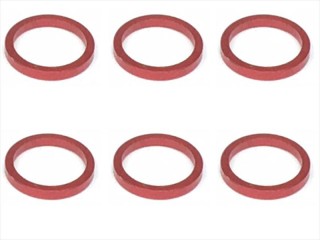 1/12レーシング用リア車幅調整カラー 1.0t(6個入) レッド [SGE-4810R]