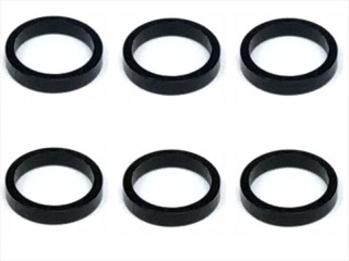 1/12レーシング用リア車幅調整カラー 1.5t(6個入) ブラック [SGE-4815BK]