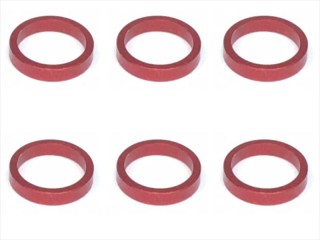 1/12レーシング用リア車幅調整カラー 1.5t(6個入) レッド [SGE-4815R]