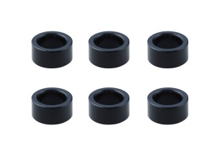 アルミカラー 6×4×3.0t ブラック(6pcs) [SGE-130BK]