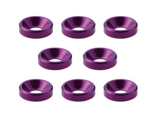 アルミ皿ワッシャー外径大 M3(パープル) 8個入 [SGE-15P]