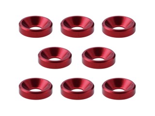 アルミ皿ワッシャー外径大 M3(レッド) 8個入 [SGE-15R]