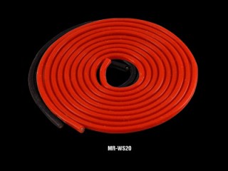 シリコン銀コード20ゲージ 黒,赤 2本セット [MR-WS20]