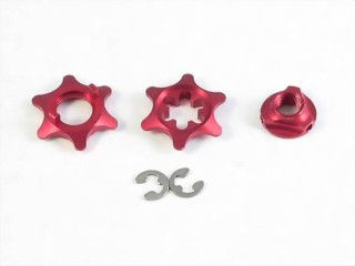 ミニッツ 超軽量デフハウジング3点セット(レッド) [QT-081101-RD]