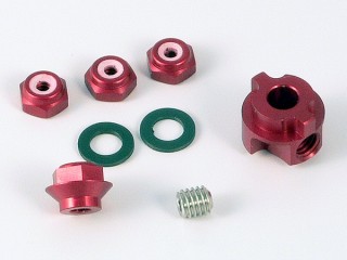 ミニッツ2WD用パーフェクトホイルクレビスセット(レッド) [QT-080804-RD]