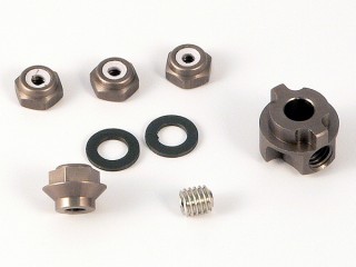 ミニッツ2WD用パーフェクトホイルクレビスセット(グレー) [QT-080804-GY]