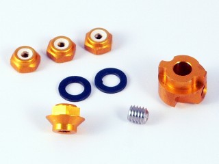 ミニッツ2WD用パーフェクトホイルクレビスセット(ゴールド) [QT-080804-GD]