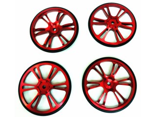 1/10 ツーリングカー用セッティングディスク(6スポーク)(レッド) [KMR-A022V2R]