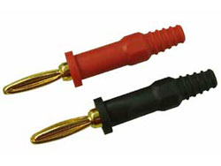 金メッキ・バナナプラグ(赤・黒各1個入) [B60]