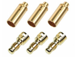 ブラシレスモーターコネクターB 3.5mm(ラウンドホール用)(メス3/オス3セット) [EG-3008]