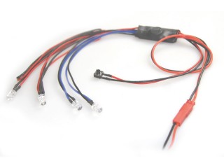 1/10 マーシャルカーLEDライトセット(ホワイト&レッド) [EG-3025]