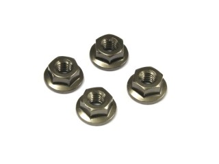 ナット(M4×4.5) フランジ(アルミ/ガンメタ/4入) [1-N4045FA-GM]