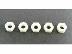 高強度プラスチックナット M4(対辺7mm) 5ケ入 [N91407]