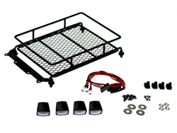 ルーフライト・長方形タイプ 黒ネット 白LED [LED-18REC-BN-W]