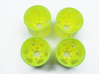 ファイバーレス6本リヤホイール(イエロー) S-FLEX 4個入り [SDD-04YS]