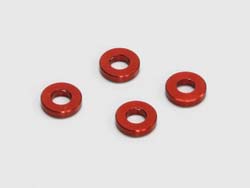 アルミカラー(3×6.5×1.5mm/レッド/4pcs) [97042-15R]