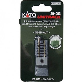 車止め線路A 66mm(標識灯点灯仕様) ＜S66B-ALT＞(1pc) [20-063]]