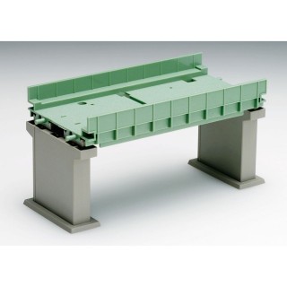 複線ガーター橋IIセット(緑)(複線PC橋脚・2本付) [3068]]