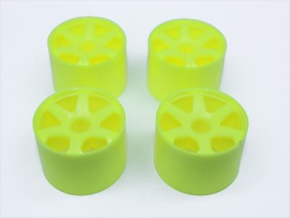 ファイバーレス6本フロントホイール(イエロー) S-FLEX 4個入り [SDD-03YS]