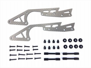 シルバーカーボンロングサブシャーシ(ブラック)(タミヤ ワイルドウイリー2用) [SWR-11BK]