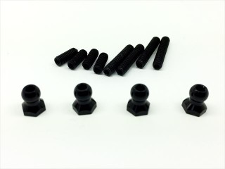 ヘックスピロボール&ステンホーロービスセット(ブラック)(タミヤ汎用) [TGE-10BK]