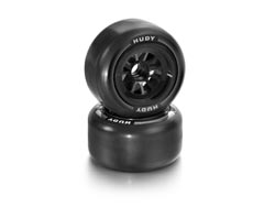 HUDY 1/10 F1ラバータイヤ接着済(フロント/2pcs) [803070]