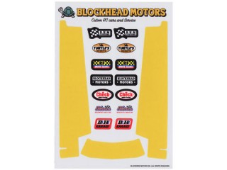 シャーシ用デカールセット:イエロー(ホーネット・グラスホッパー用) [BHM-STK03YE]