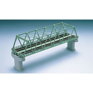 複線トラス鉄橋(F)(緑)(複線PC橋脚・2本付) [3052]]