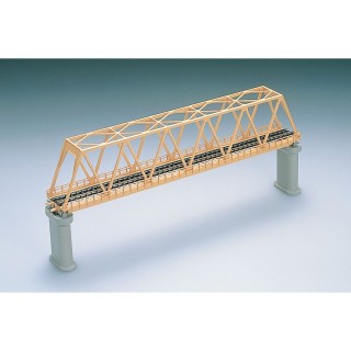 単線トラス鉄橋(F)(クリーム)(PC橋脚・2本付) [3032]]