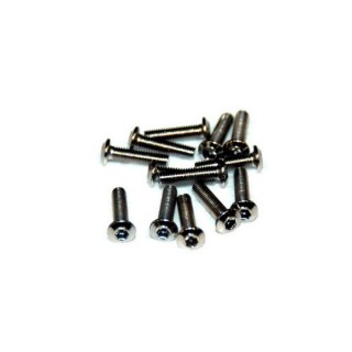 HEXスクリュー(ボタン/クローム/12コ)3×12ｍｍ [AC3x12BC]]