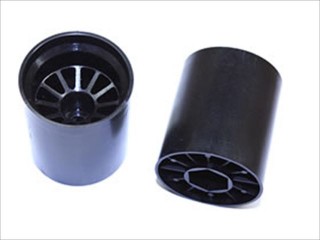 リヤ大径ホイール(ブラック)(1/10各社F-1用) 2個入り [SFC-104BK]