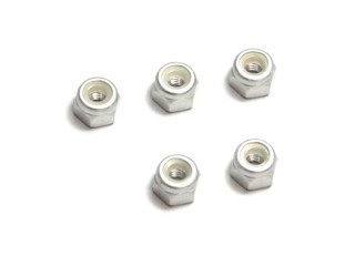 ナット(M3×4.3) ナイロン(アルミ/シルバー/5入) [1-N3043NA-S]