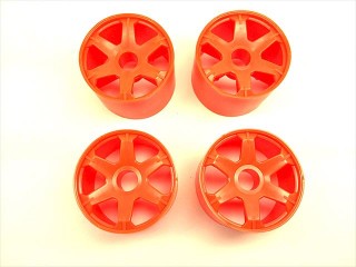 ファイバーレス6本フロントホイール(オレンジ) S-FLEX 4個入り [SDD-03ORS]
