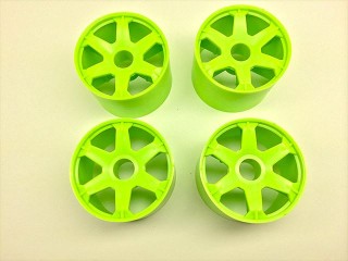 ファイバーレス6本フロントホイール(グリーン) S-FLEX 4個入り [SDD-03GRS]