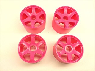 ファイバーレス6本フロントホイール(ピンク) S-FLEX 4個入り [SDD-03PKS]