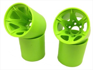 ファイバーレス6本リヤホイール(グリーン) S-FLEX 4個入り [SDD-04GRS]