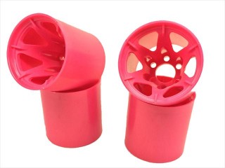ファイバーレス6本リヤホイール(ピンク) S-FLEX 4個入り [SDD-04PKS]