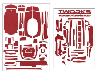 T-WORK'S ミラークローム プロポスキン サンワ M17用(レッド) [TS-044MR]