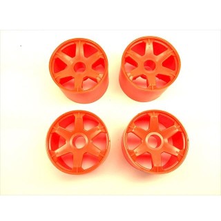 プレジション6本スポークフロントホイール(オレンジ/ミディアムソフト) 4個入り [SDD-03OR]]