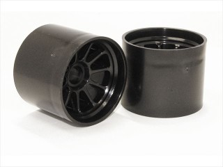 11本スポークスポンジタイヤ用ホイール(タミヤF103用) フロント(ブラック) [SFC-03BK]