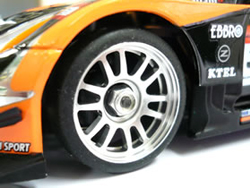 アルミ6本スポークホイール(ナロー)(オフセット1.5)(シルバー)(京商 MINI-Z用) [NAS-115]