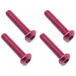 70-75ジュラルミンヘックスボタンビス 3×15(レッド) 4本入 [NAR-315R]]