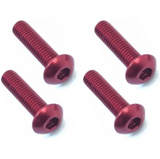 70-75ジュラルミンヘックスボタンビス 3×12(レッド) 4本入 [NAR-312R]]