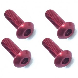 70-75ジュラルミンヘックスボタンビス 3×10(レッド) 4本入 [NAR-310R]]