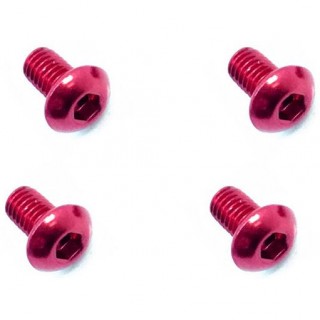 70-75ジュラルミンヘックスボタンビス 3×5(レッド) 4本入 [NAR-305R]]