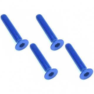 70-75ジュラルミンヘックス皿ビス 3×18(濃ブルー) 4本入 [SAR-318BY]]